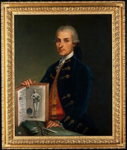 A man holding a volume of Casserius